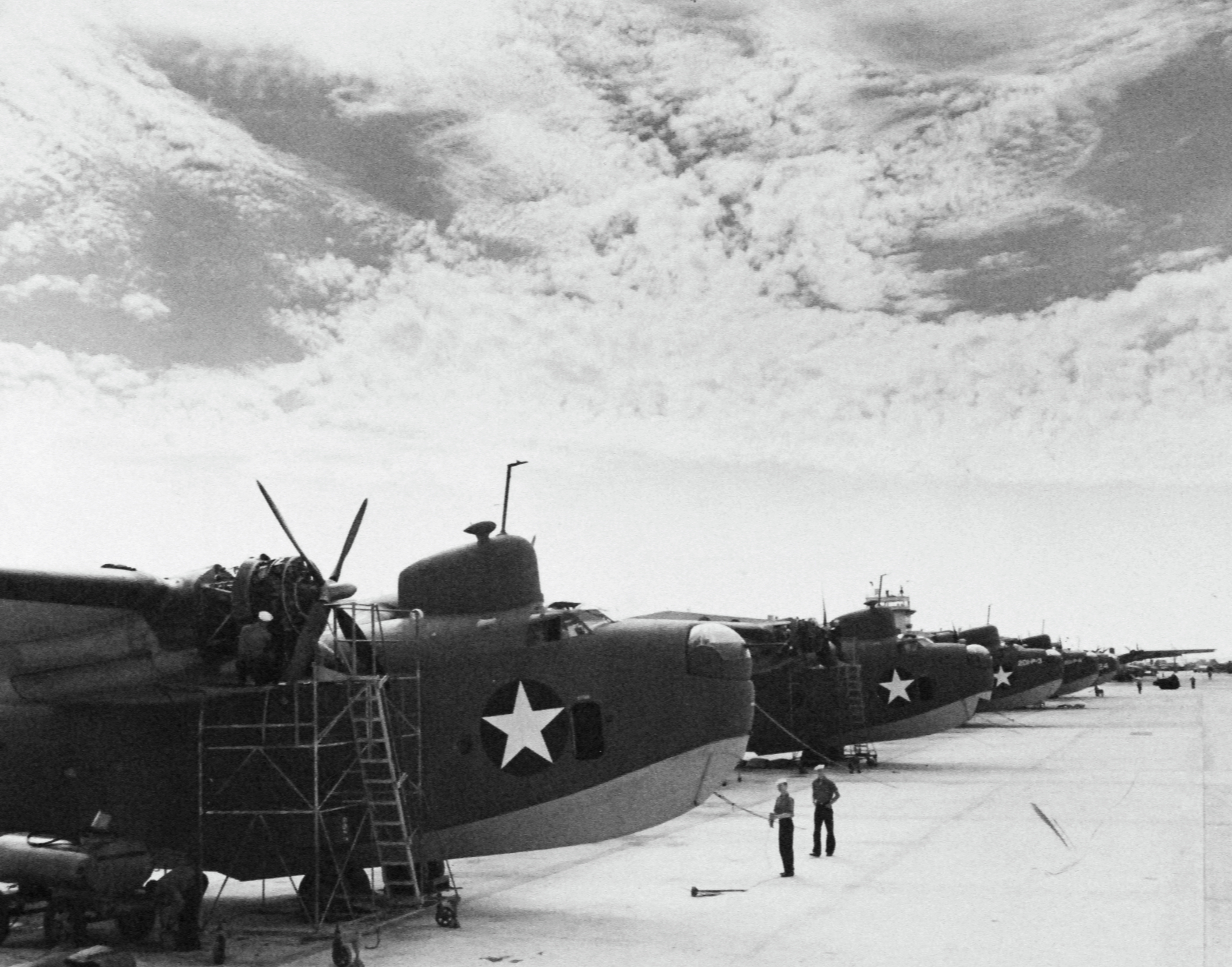 Martin PBM-3C Mariner patrol bombers of VP-201 at Naval Air Station Banana River, January 13, 1943.