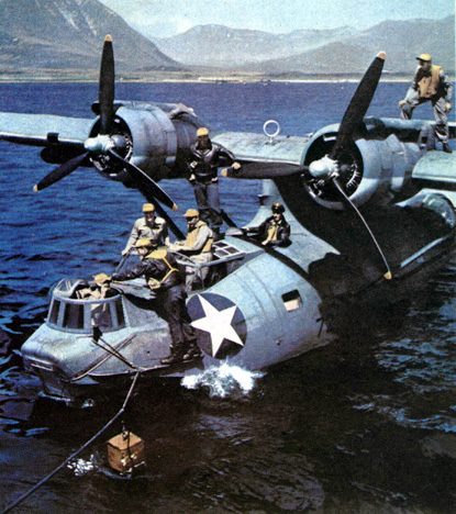 Consolidated PBY-5A Catalina patrol bomber, the early-war aircraft flown from NAS Banana River.