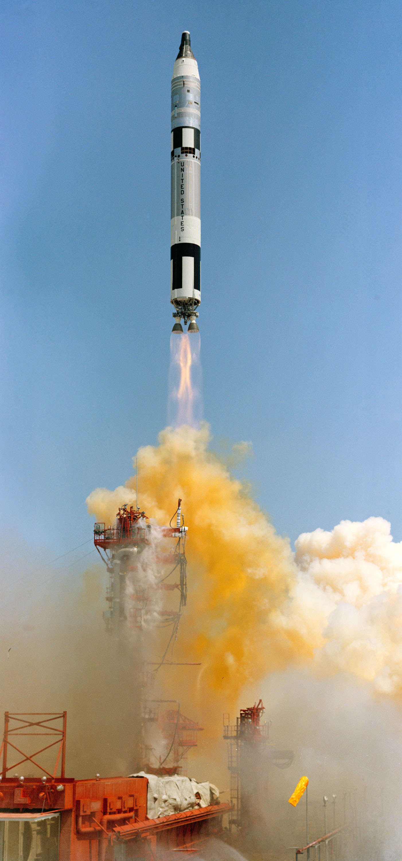 Gemini-Titan II launch from Launch Complex 19 at Cape Kennedy.