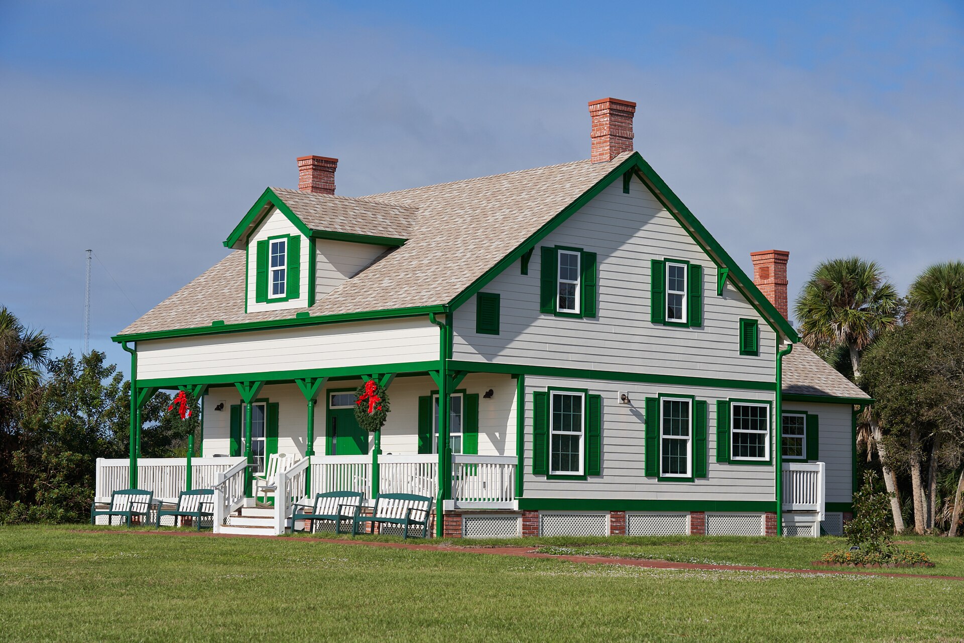 The restored Cape Canaveral Light first keeper's cottage, representing the cape's pre-NASA civilian community near where the one-room school stood.
